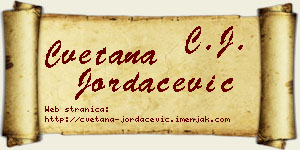 Cvetana Jordačević vizit kartica